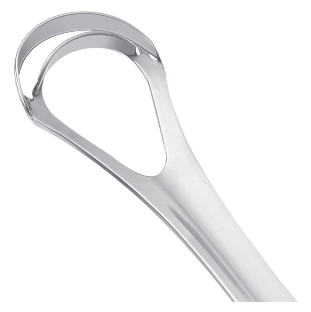 Metal tongue scraper for adults and children, stainless steel tongue cleaner - Picture 3 of 8